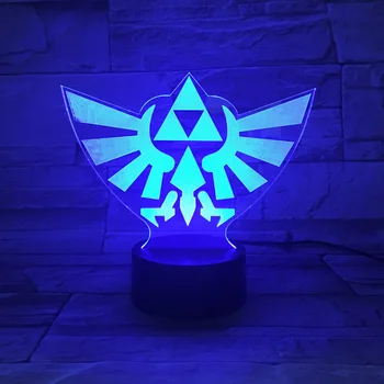 Lapsed Led Night Light Mäng Legend of Zelda Logo Nightlight Poistele Magamistuba Dropshipping 2019 Aku võimsusega Led Öösel Lamp