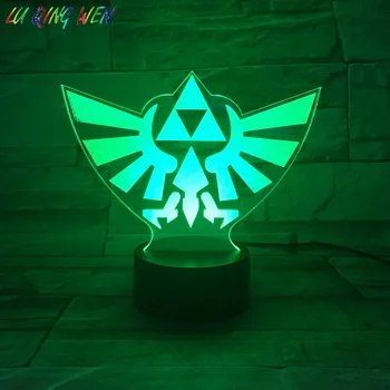 Lapsed Led Night Light Mäng Legend of Zelda Logo Nightlight Poistele Magamistuba Dropshipping 2019 Aku võimsusega Led Öösel Lamp