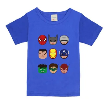 Lapsed Poiste T-Särgid Marvel Iron Man Spiderman Avengers Superkangelane Prindi Laste Suvine Puuvillane lühikesed Püksid Baby Poisid Tüdrukud tops T-särk
