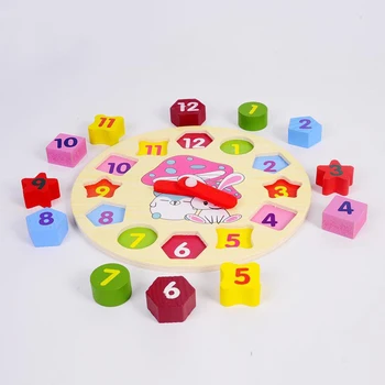 Lapsed Puidust Puzzle Kell Mänguasjad Montessori Haridus Mänguasjad Geomeetrilise Kujuga Sobitamine Mõistatusi Mäng Värv Õppe Mänguasjad Lastele