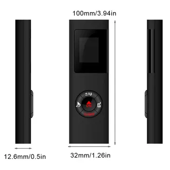 Laser Distance Meter Käepide Laser Measure Distance Meter 40M laadimine USB Digitaalse Koos Nurga Mõõtmiseks Rangefinder