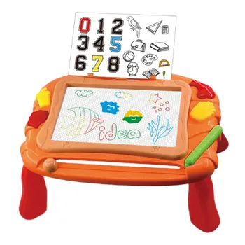 Laste DIY Multifunktsionaalne 2 In 1 ehitusplokk joonestuslaud Tabel Puzzle Graffiti Kirjalikult joonestuslaud