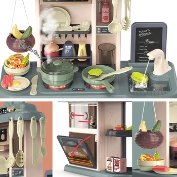 Laste mänguväljakud Köök Mänguasja Komplekt Mini Laste Köök Teeselda, Mängida Toiduvalmistamis Set Kapp Pliit Kingitused Tüdrukud Ja Poisid
