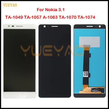 LCD Ekraan Nokia 3.1 TA-1049 TA-1057 A-1063 TA-1070 TA-1074 LCD Ekraan Puutetundlik Digitizer Assamblee, Nokia 3.1 LCD