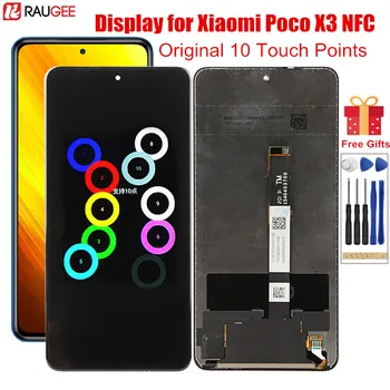 LCD Xiaomi Poco X3 NFC Originaal Gorilla LCD Ekraan Digitizer 10 Punkti Puudutage Ekraani Asendamine Pocophone X3 X 3 Ekraan