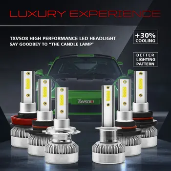 LED Auto Tuled H1 H4 H7 9005/HB3 9006/HB4 9012 6000K 12V 55W 20000LM Auto Esituled energiasäästlik