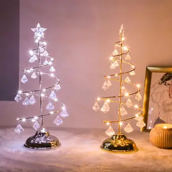 LED Jõulupuu Tabel Lamp Kaasaegne Crystal Laua Decor Light Magamistuba, elutuba Jõulud Kingitus Tabel Tuled Akut