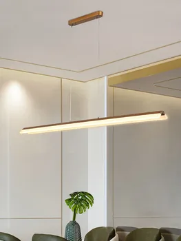 LED-Lühter Must / Kohvi / Kuld Kaasaegne Lihtne Uuring Pikk Ripats Lamp Söögituba Office Bar Restoran Deco Rippuvad Valgus
