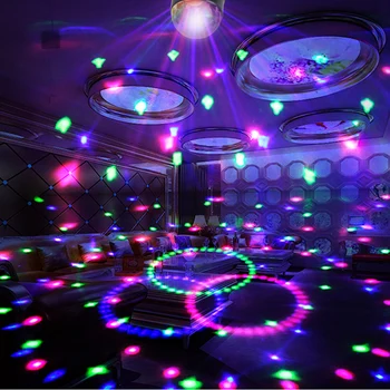 Led Mini Disco Ball Light Sound Aktiveeritud DJ Projektor Pool Tuled USB LED Riba Etapi Valgustus KTV Kodu Poole Meelelahutus