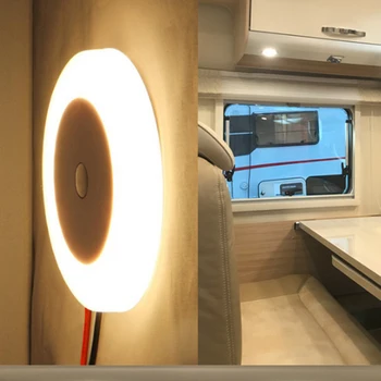 LED-Paadi Sõiduki Salongi Katus Lagi Dome Light Juhitava Soe Valge Lambi