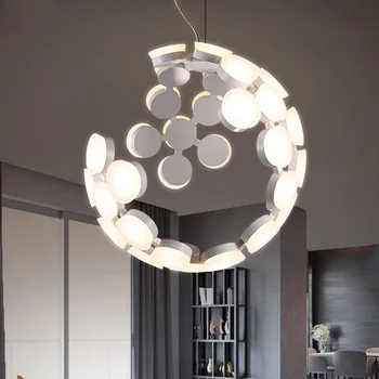 LED Põhjamaade post-modern disainerid droplight elutuba, söögituba-tuba loov isiksus, valguse laine