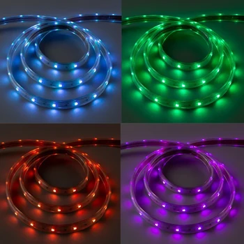 LED riba-Ecola, 30 Led / m, 7.2 W, RGB, IP68, 10 14x7 mm 2429689 Backlight lindi led