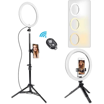 Led Selfie Bluetooth remote Ringi Valguse Lamp Fotograafia Valgustus Telefon Helisema Kerge Statiiv Seista Foto Tiktok Youtube ' i Live
