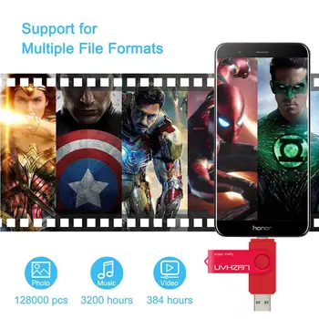 LEIZHAN USB 3.0 Type-C-OTG Flash Drive Arvuti Foto Pulga Samsung S10,S9,S8, XiaoMi,Huawei Väline Ladustamine Pendrive