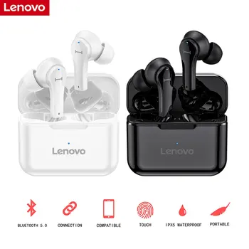 Lenovo 5.0 Bluetooth Traadita Kõrvaklapid, In-ear Muusika Stereo-Peakomplekti IPX5 Sport Peakomplekt Touch Control kõrvaklappide Jaoks iPhone xiaomi
