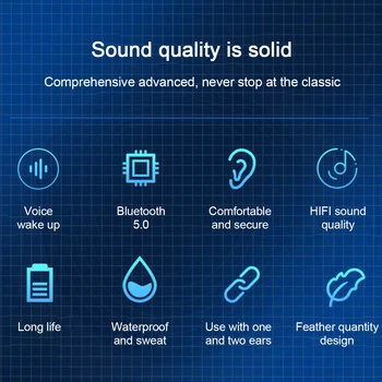 Lenovo H301 TWS 5.0 Bluetooth Kõrvaklapid Müra Vähendamise HiFi Bass Touch Control Stereo Traadita Peakomplekt Digitaalne Ekraan
