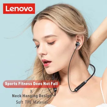 Lenovo HE06 Bluetooth-5.0 Kaelus Traadita Kõrvaklapid Stereo Sport Magnet Bluetooth-Peakomplekti Sport Töötab Veekindel Peakomplekt