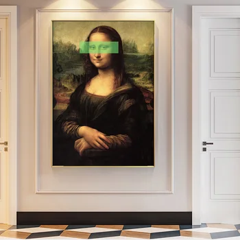 Leonardo da Vinci-Mona Lisa Lõuend Maalide Reproduktsioonid Katta Silmad Pop Seina Art Lõuend Pildid elutuba Teenetemärgi