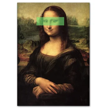 Leonardo da Vinci-Mona Lisa Lõuend Maalide Reproduktsioonid Katta Silmad Pop Seina Art Lõuend Pildid elutuba Teenetemärgi
