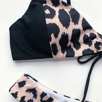 Leopard Printida Ujumisriided, Bikiinid Naistele 2020 Seksikas Backless Kolmnurk Ujumistrikoo Naine Kaks Tükki Suvel Beachwear Ujuda Trikoo
