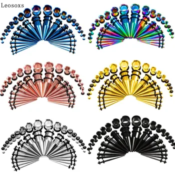 Leosoxs Plahvatus mudelid hot müük, roostevabast terasest pikad kõrva kõrva laiendamine 36 tükki set sobiks populaarne ehteid