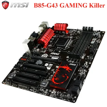 LGA 1150 DDR3 MSI B85-G43 MÄNGUDE originaal Lauaarvuti Emaplaat Intel B85 PCI-E 3.0 USB3.0 32GB Cup i7, i5 i3 DDR3 Kasutatud Emaplaadi