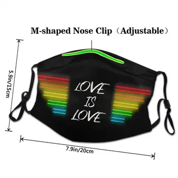 LGBT-armastus On Armastus Mask Mehed Naised Tolmukindel Gay Pride Mask kaitsekaas Respiraatorit Korduvkasutatavad Suu Muffle