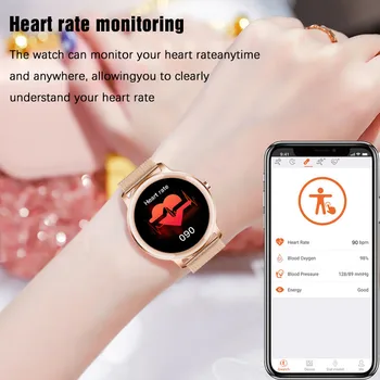 LIGE 2020. aasta Uus Smart Watch Naiste Füsioloogilisi Südame Löögisageduse, vererõhu Jälgimine Android, IOS Veekindel Daamid Smartwatch