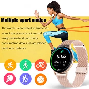 LIGE Daamid Smart Watch Naiste smartwatch Naine Veekindel Fitness Tracker 9.0 mm ultra-õhuke keha, Südame Löögisagedus, vererõhk Monito