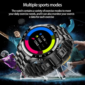 LIGE Äri Smart Watch Meeste Südame Löögisageduse BBlood Rõhu Jälgimise Äratuskell Meeldetuletus Bluetooth Kõne Vaata Sport Smartwatch