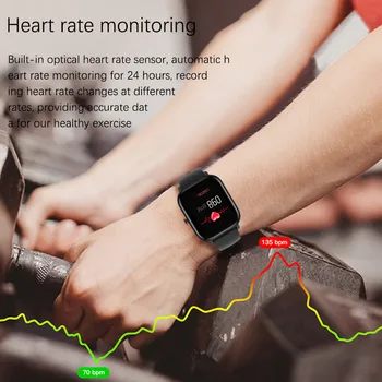 LIGE2020 Uus Smart Olge Mehed Naised IPX7 Veekindel Fitness Tracker LED Full Screen (Puutetundlik pulsikell Sport smartwatch