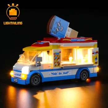 LIGHTAILING LED Light Kit For 60253 Linna Seeria Jäätis Veoauto Mänguasjad ehitusplokid Valgustus Seadistada AINULT