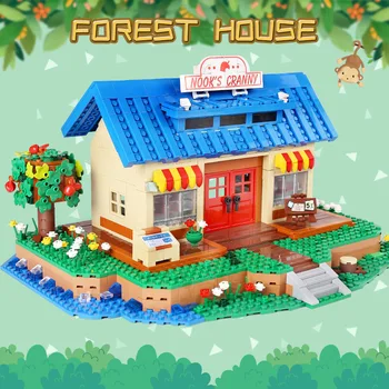 Loominguline Animal Crossing Streethouse Metsa Maja Tegevust Arvandmed Ehitusplokk Telliskivi Mänguasi Lastele Kingitus