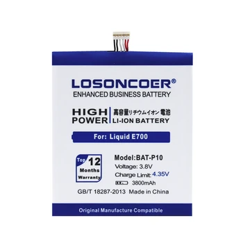 LOSONCOER 3800mAh PVT-P10 jaoks Acer Liquid E700 eest Kolmekordne E39 PGF506173HT Kõrge Kvaliteediga Aku