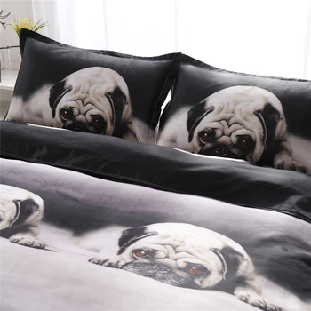 LOVINSUNSHINE 3D koer prindi voodipesu komplekt Dog Tekk Tekk Katab Padjapüürid Voodi Lehel Kuningas Kuninganna Twin (Nr Leht Nr Täidis)
