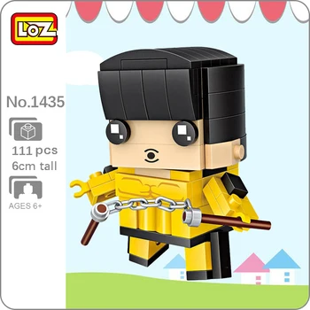 LOZ 1435 Mäng Surma Bruce Lee Kungfu Filmi Star 3D Mudel 111pcs DIY Mini Plokid, Tellised Hoone Mänguasi Lastele nr Box