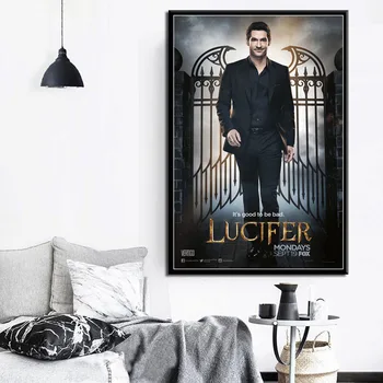 Lucifer Kuum seriaal Näidata Uue Hooaja Kunsti Maali Siidist Canvas Poster Seina Home Decor