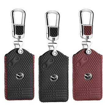 Luckeasy nahast key cover 2 nuppu Mazda 3 5 6 8 M8 CX-7 JA CX-9 Smart auto võti juhul rahakoti omanik võtme omanik key4y