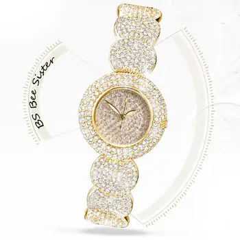 Luksus Rose Gold Watch Naiste Käekellad Kvartsist Daamid Top Brändi Täielik Teemant Roostevabast Terasest Naine Randmele Käekella Kuldne Kell 2020