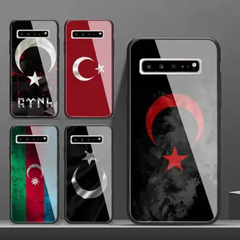 Luksus Türgi türgi Lipp Telefoni Puhul Galaxy Karastatud Klaasist Juhtudel Kohaldatakse S10 S9 S8 S7 S6edge Pluss TPÜ Kate