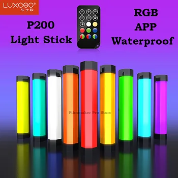 LUXCEO P200 PavoTube RGB Valgus Stick Toru Veekindel Pihuarvutite LED Video Valgus pehme Valgustus Kaasaskantav telefon APP puldiga 6C