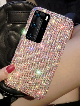 Luxury Crystal Full Diamond Telefoni Puhul Huawei P30 P40 P20 Mate 40 30 20 Au 30 Lite Pro P Smart 2019 2020 jewelled Kate