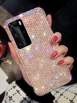 Luxury Crystal Full Diamond Telefoni Puhul Huawei P30 P40 P20 Mate 40 30 20 Au 30 Lite Pro P Smart 2019 2020 jewelled Kate