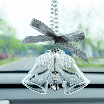 Läbipaistev Kristall Tuul bell Auto Ripats Kaunistused Rearview Mirror Rippuvad Tolknema Võlu Väljaanne Decor Jõulud/Sünnipäev Kingitus