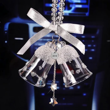 Läbipaistev Kristall Tuul bell Auto Ripats Kaunistused Rearview Mirror Rippuvad Tolknema Võlu Väljaanne Decor Jõulud/Sünnipäev Kingitus