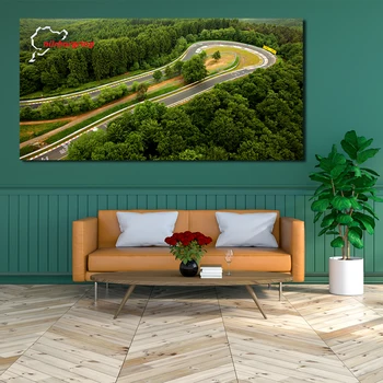 Lõuendile Trükitud Pildid Seina Art Maali Nurburgring Ralli Maantee Kodu Kaunistamiseks Plakati Eest Elutuba