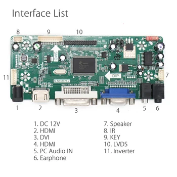 M. NT68676 Juht Pardal Komplekt LTN154X3-L01 LTN154X3-L03 LTN154X3-L04 HDMI+DVI+VGA LCD LED ekraan Töötleja Juhatus