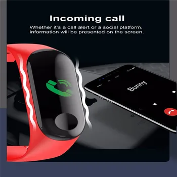 M3 Smart-Band Käepael Tervise Südame löögisagedus, vererõhk, Südame Löögisageduse Monitor Pedometer tervisespordi-käevõru Smart telefon
