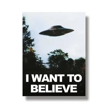 Ma Tahan Uskuda, Plakat UFO Kunsti Välismaalase TV Retro 90s Plakat Seina Decor Filmi Plakat Tõde on Seal, ma Usun, et Plakat