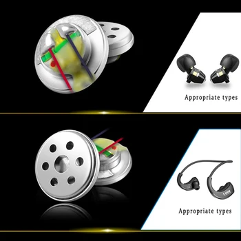 MACGARSEN 2tk Ring Subwoofer 12mm kõrva Kõrvaklapid, Kõlarid Ühik HIFI Vask Rõngas Sport Bluetooth Kõrvaklapid Kõlar Komponendid